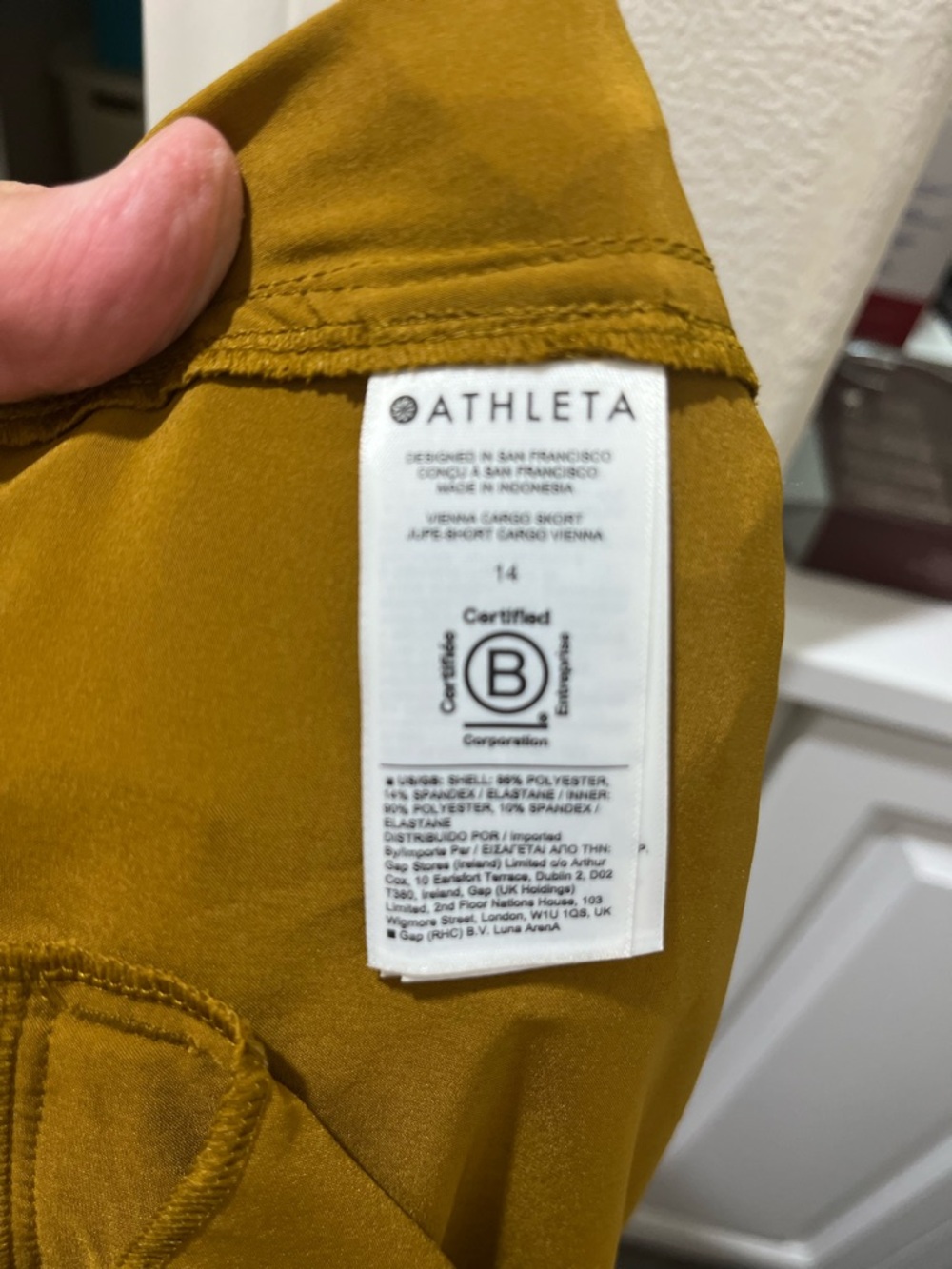 Athleta Mustard Mini Skirt with Pocket Details nwt - Picture 7 of 10